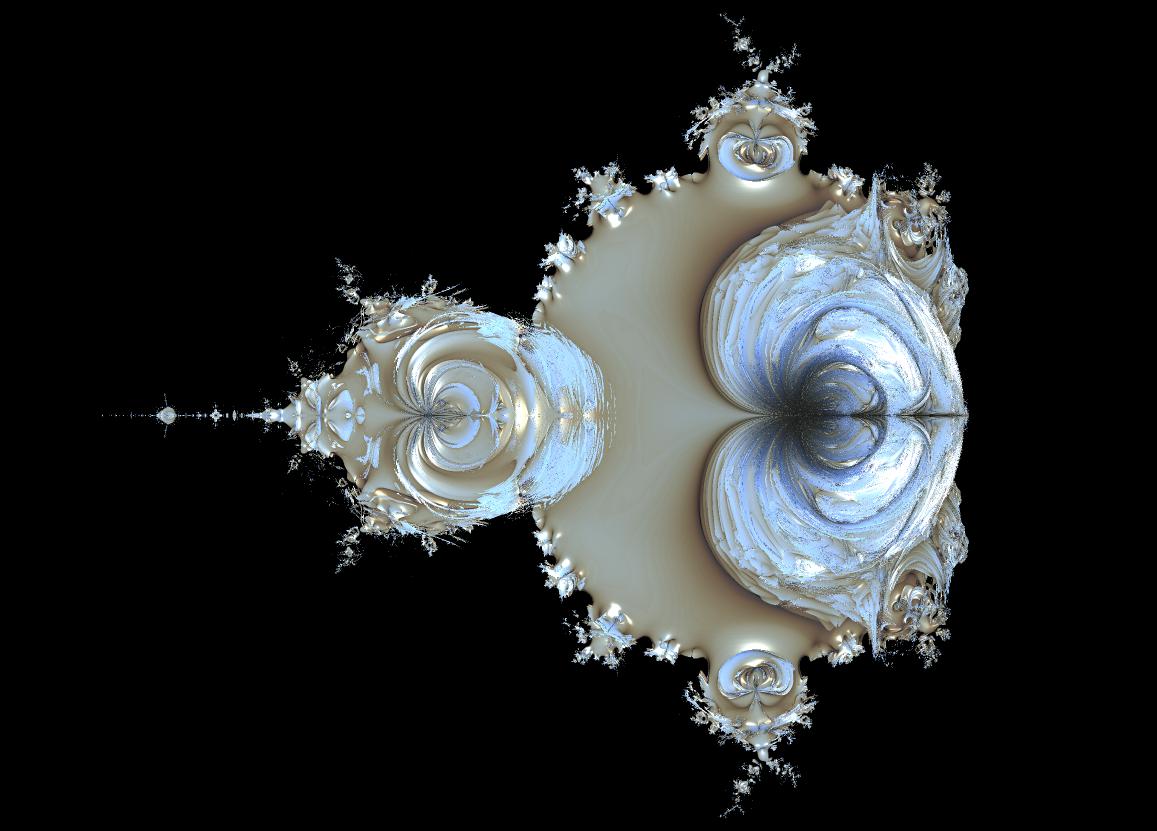 Mandelbulb (Power 2) in Blue and Gold