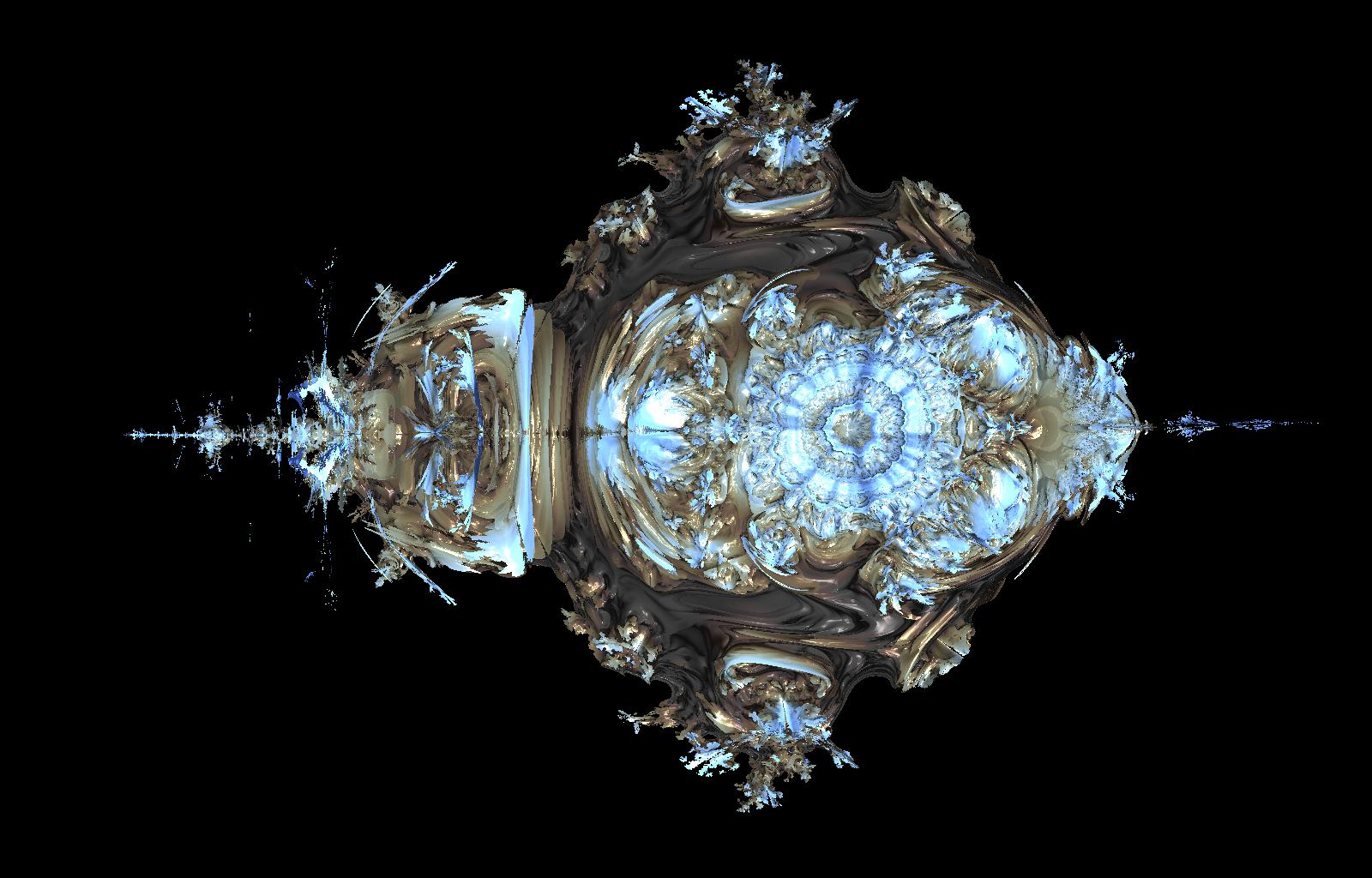 Mandelbulb (Power 2) in Blue and Gold