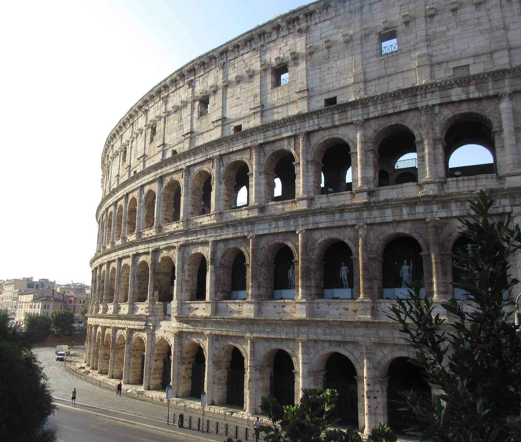 The Roman Colosseum.